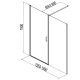 Душевая дверь Aquanet Cinetic 160, прозрачное стекло (AE12-N-80H190U-CT + AE12-F-80H190U-CT)