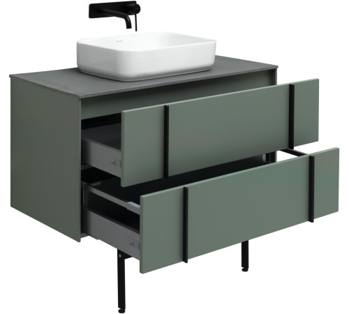 Тумба под раковину Allen Brau Reality 100 1.32007.CGM олива матовый