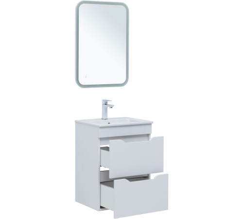 Тумба под раковину Aquanet Практика 50 белый глянец