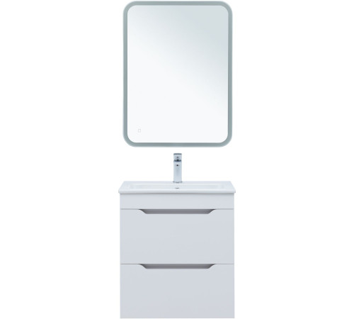 Тумба под раковину Aquanet Практика 60 белый глянец