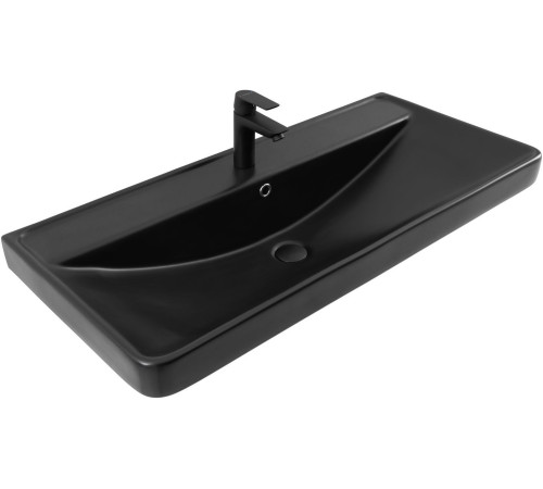 Раковина Aquanet Ирис 100 черная матовая