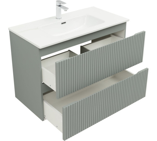 Тумба под раковину Aquanet Джейн (Flat) 90 мисти грин