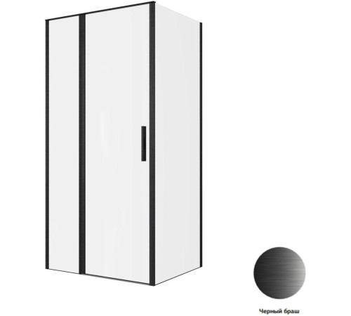 Душевой уголок Allen Brau Priority 100x80 3.31030.BBA + 3.31042.BBA черный браш