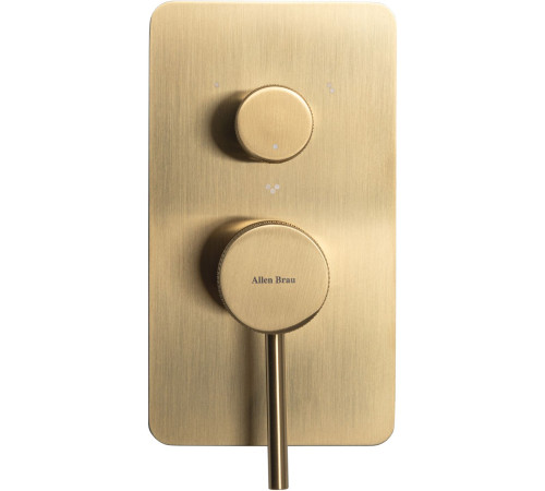 Смеситель для ванны Allen Brau Priority 5.31A11-GB (с внутренней частью, 3 выхода) золото