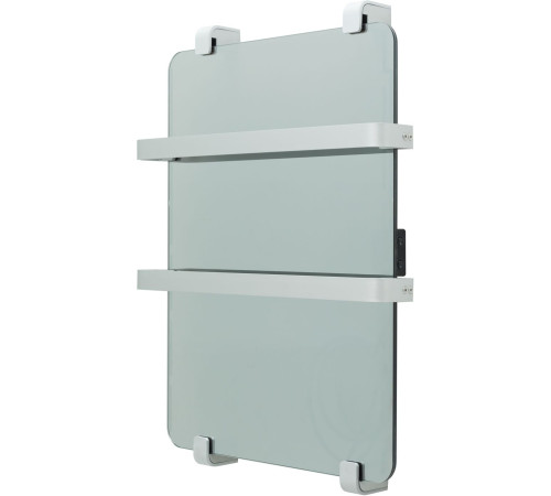 Полотенцесушитель электрический Allen Brau Infinity 60x44 с рейлингом и креплением, серебро браш