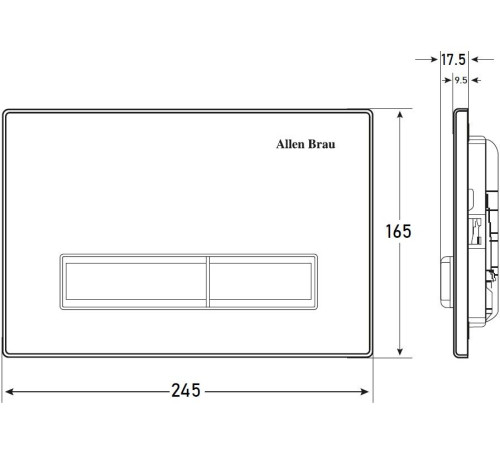 Клавиша смыва Allen Brau Fantasy 9.20003.MG сатин
