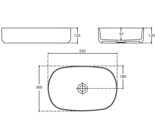 Раковина накладная Allen Brau Fantasy 55 4.11022.ID индиго