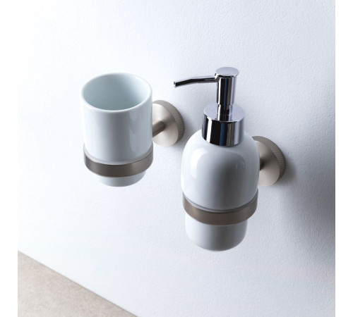 Дозатор для жидкого мыла Allen Brau Priority 6.31006-BN белый/никель браш