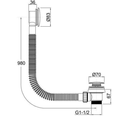 Слив-перелив для ванны Allen Brau Priority 5.31027-BN никель браш