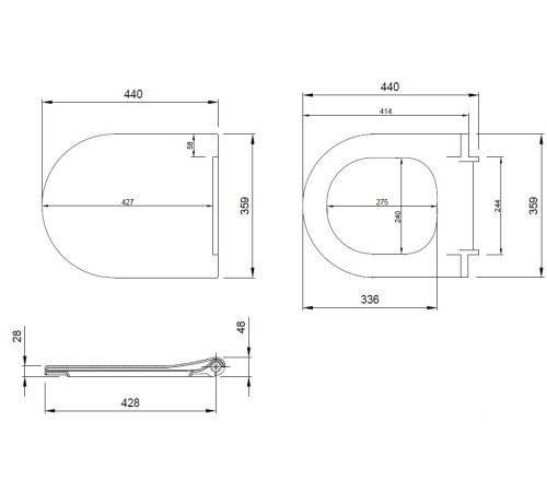 Крышка-сиденье для унитаза Allen Brau Priority 4.31004.AN антрацит