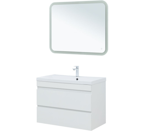 Тумба под раковину Aquanet Нота New 90 белый глянец