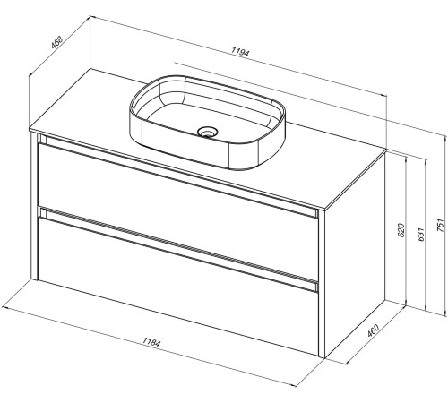 Тумба под раковину Allen Brau Fantasy 120 1.11005.CGM 2.0 олива матовый