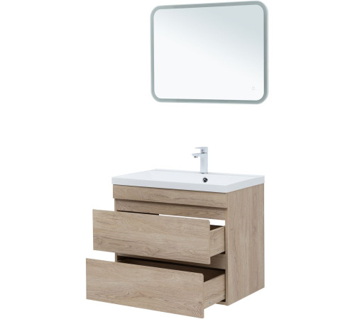 Тумба под раковину Aquanet Нота New 75 дуб светлый