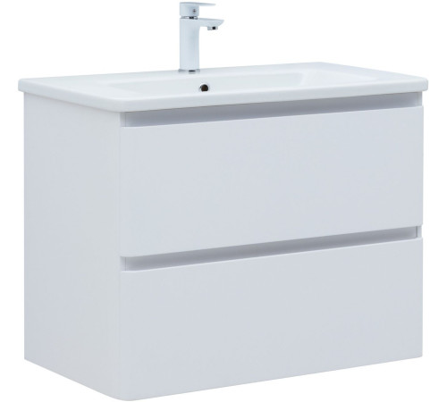 Тумба под раковину Aquanet Эмбер 80 белый матовый