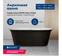 Акриловая ванна Aquanet Family Smart 170x78 88778-GW-MB