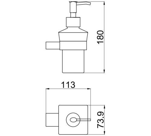 Дозатор для жидкого мыла Allen Brau Infinity 6.21006-31 белый/черный матовый