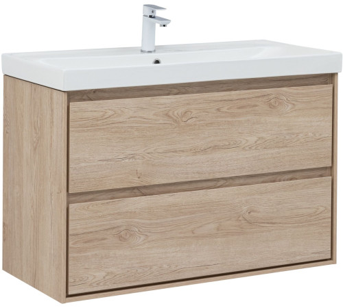 Тумба под раковину Aquanet Милан 100 дуб светлый