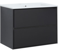 Тумба под раковину Aquanet Милан 80 черный глянец