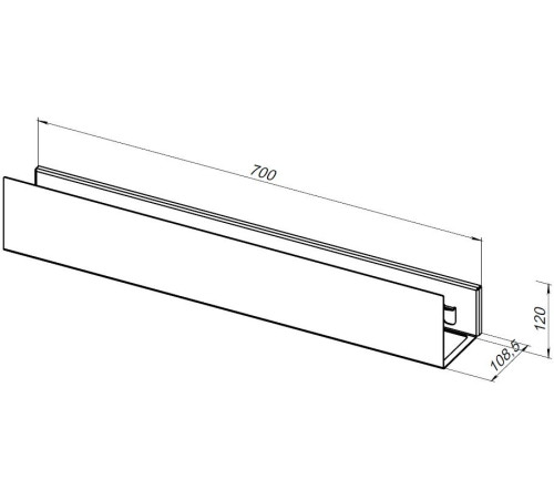 Полка Aquanet Магнум 70x12 белая матовая, с крючками