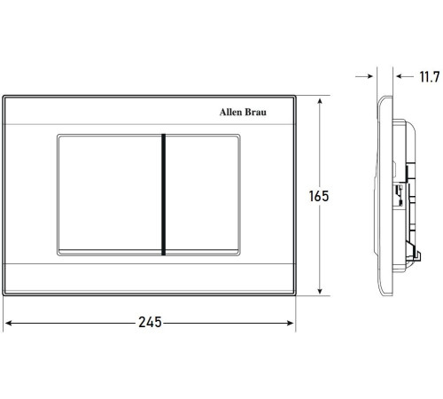 Клавиша смыва Allen Brau Liberty 9.20002.31 черный матовый