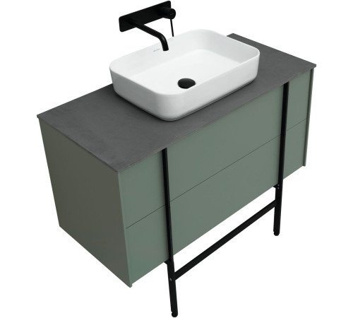 Тумба под раковину Allen Brau Reality 100 1.32007.CGM олива матовый