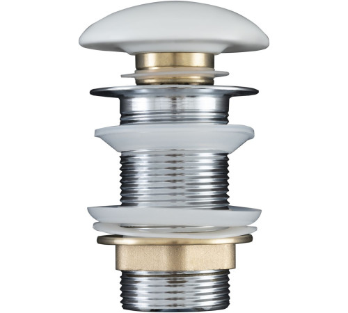 Донный клапан Aquanet белый матовый, без перелива