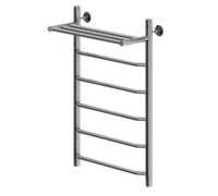 Полотенцесушитель водяной Aquanet Fiona с полкой 800x500, хром