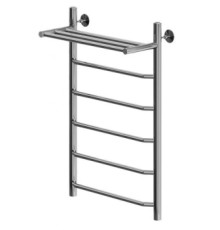 Полотенцесушитель водяной Aquanet Fiona с полкой 800x500, хром