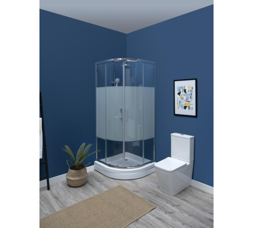 Душевой уголок Aquanet Practic AE10-Q-90x90U-CP 900x900, прозрачное, матовое стекло