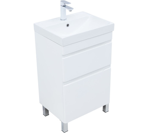 Тумба под раковину Aquanet Слим 50 напольная, белый сатин