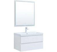 Мебель для ванной Aquanet Беркли 80 белый глянец (2 ящика)