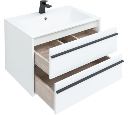 Тумба под раковину Aquanet Lino 70 белый матовый