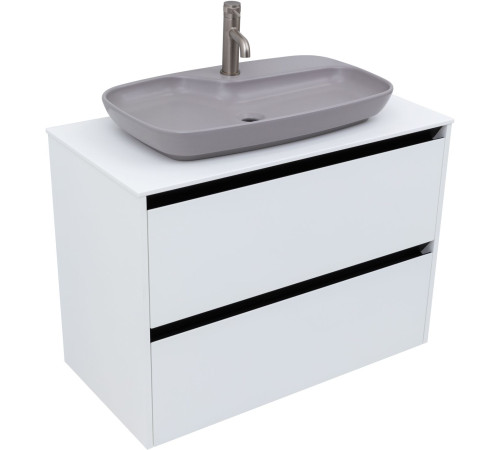 Тумба под раковину Allen Brau Activity 90 1.34005.WM белый матовый/черный браш