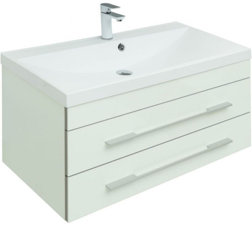 Тумба с раковиной Aquanet Верона 90 белый (подвесная 2 ящика)