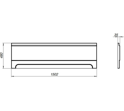 Фронтальный экран Aquanet Dali 170