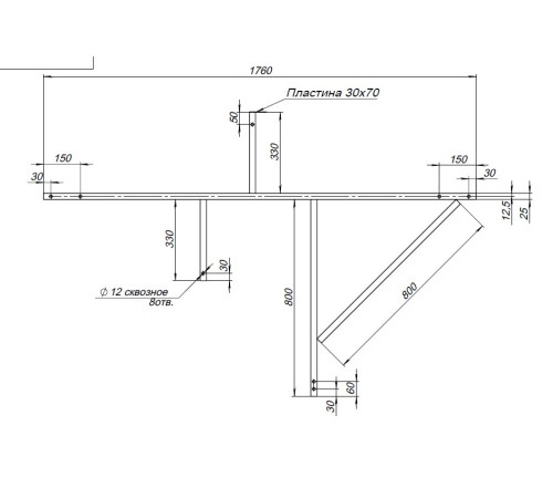 Каркас сварной для акриловой ванны Aquanet Capri 160x100 L/R