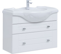 Тумба под раковину Aquanet Рондо 85 белый глянец