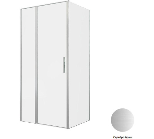 Душевой уголок Allen Brau Priority 100x90 3.31029.BA + 3.31044.BA серебро браш