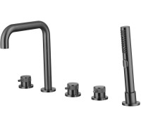 Смеситель на борт ванны Allen Brau Priority 5.31007-MG (с внутренней частью) графит браш