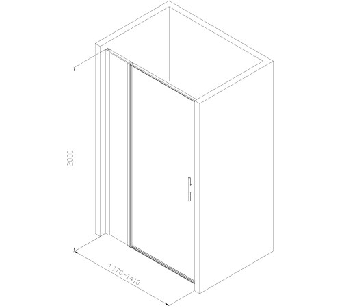 Душевая дверь Allen Brau Priority 140 3.31036.BBA черный браш