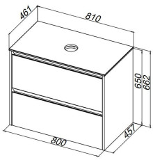 Столешница Allen Brau Activity 80 1.35022.ON акриловый камень оникс