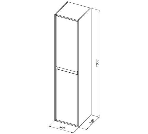 Шкаф-пенал Aquanet Милан 35 белый глянец