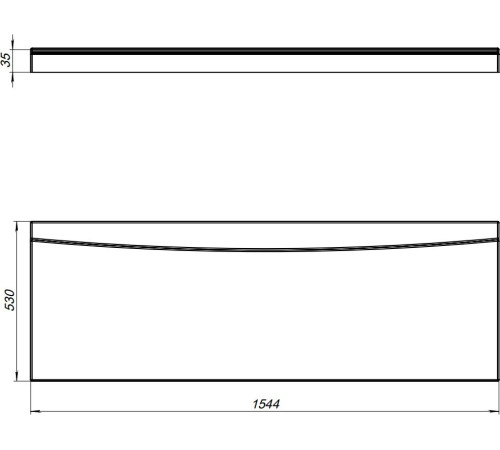 Фронтальный экран Aquanet Bright 155