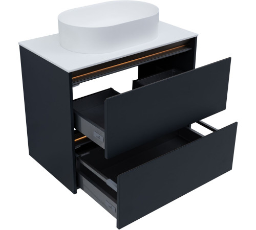 Тумба под раковину Allen Brau Activity 80 1.34012.AM антрацит матовый/олива браш