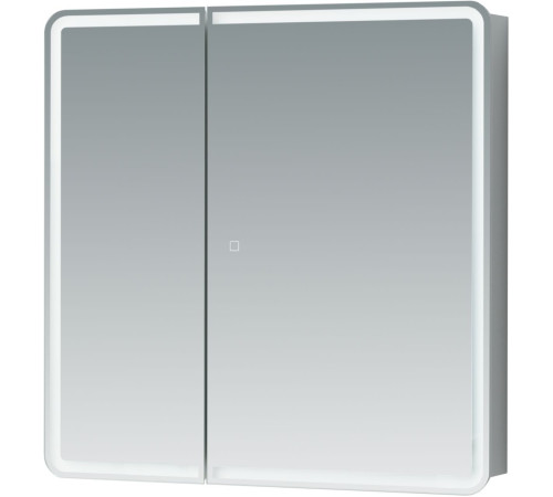 Зеркальный шкаф Aquanet Оптима 80 с LED подсветкой