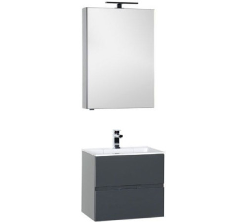 Мебель для ванной Aquanet Алвита 60 серый антрацит