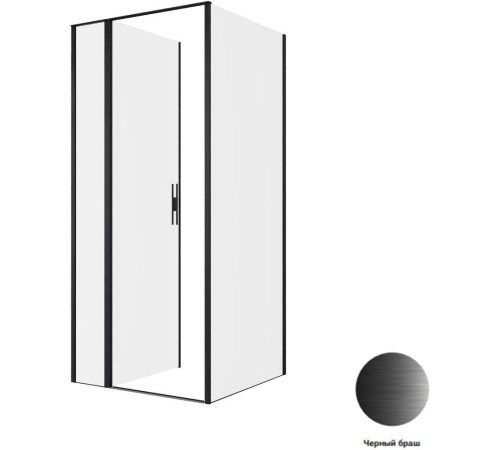 Душевой уголок Allen Brau Priority 90x90 3.31027.BBA + 3.31045.BBA черный браш