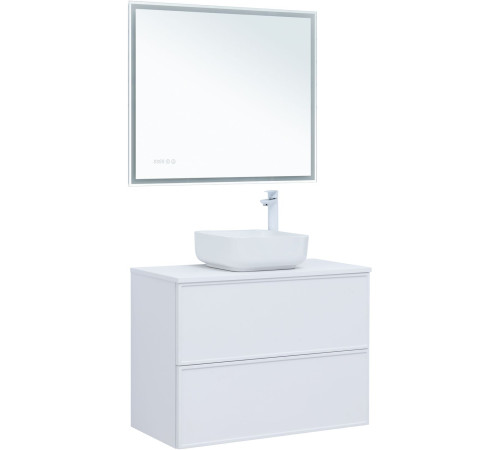 Тумба под раковину Aquanet Арт 90 белый матовый