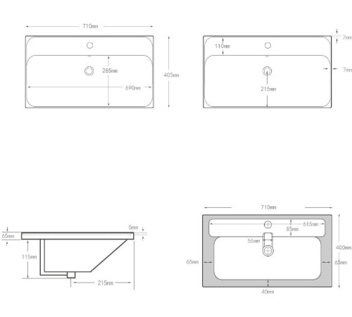 Раковина Aquanet Flash Mini 70 белая