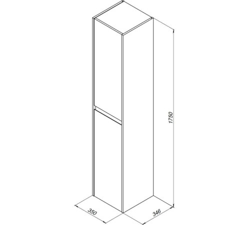 Шкаф-пенал Aquanet Nova Lite 35 дуб рустикальный